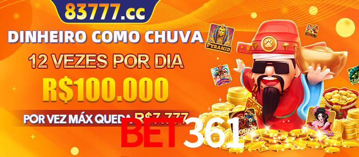 Banner do programa de recompensas Recomende para amigos do bet361, detalhando os bônus por convidar amigos, com prêmios que chegam a R$288.888.